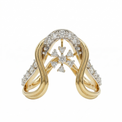 Vanki Style Moissanite Diamond Sterling Silver Engagement Ring