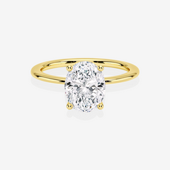 Oval Cut Moissanite Diamond Solitaire Engagement 14k Gold Ring