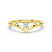 Oval Cut Moissanite Diamond Solitaire 14K Gold Ring