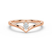 Oval Cut Moissanite Diamond Solitaire 14K Gold Ring