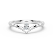 Oval Cut Moissanite Diamond Solitaire 14K Gold Ring