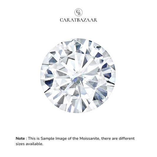 Round Cut Certified Moissanite Diamond D VVS1