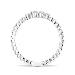 Round Cut Moissanite Diamond Wedding Band Sterling Silver Ring