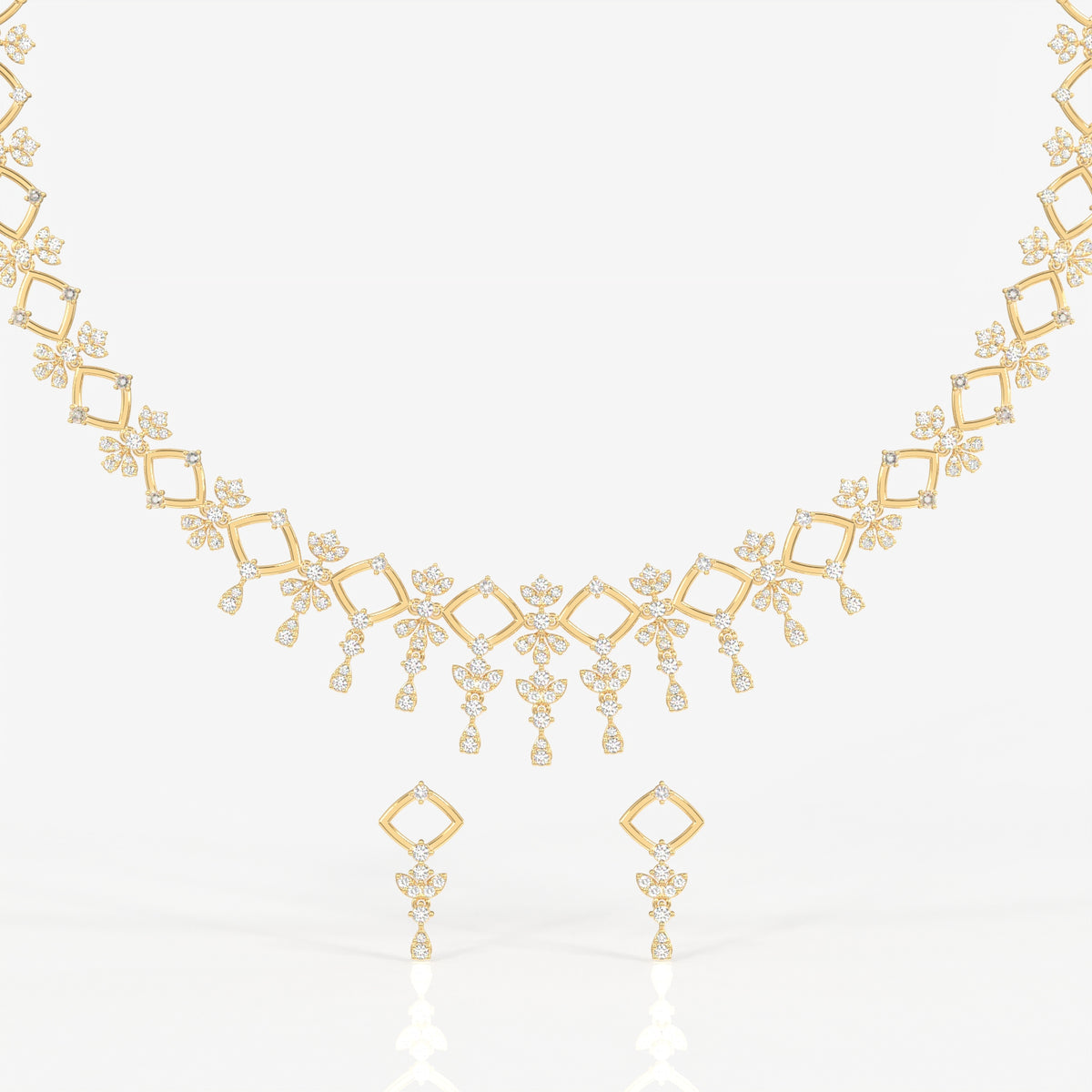 Adira Lab Grown Diamond Classic 18k Gold Necklace