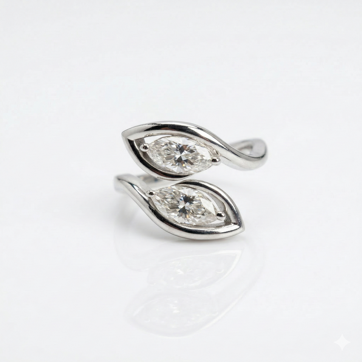 Marquise Cut Toi -Et- Moi Moissanite Diamond 14K Gold Ring