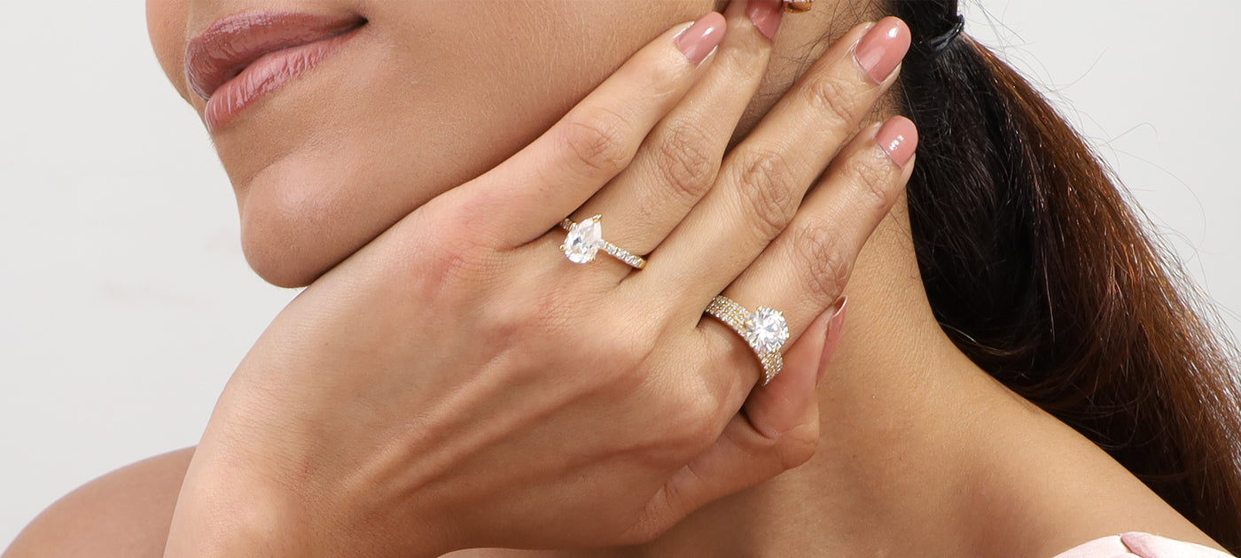 Delicate Lab Grown Diamond Pave Rings Full Of Shine