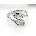 Marquise Cut Toi -Et- Moi Moissanite Diamond 14K Gold Ring