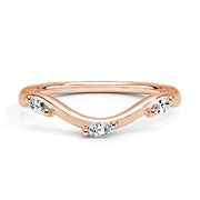 Marquise Cut Moissanite Diamond Wedding Band 14K Gold Ring