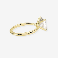 Princess Cut Moissanite Diamond Classic Solitaire Engagement 14k Gold Ring