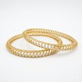 Little Luxe Moissanite Diamond 9K Gold Bangle