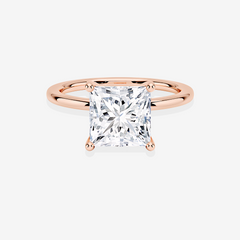 Princess Cut Moissanite Diamond Solitaire Engagement 14k Gold Ring