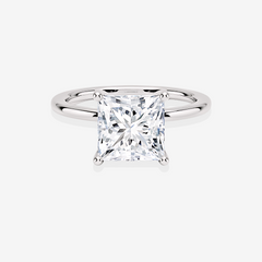 Princess Cut Moissanite Diamond Solitaire Engagement 14k Gold Ring