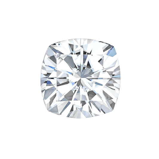 Cushion Cut Certified Moissanite Diamond D VVS1