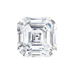 Asscher Cut Certified Moissanite Diamond D VVS1