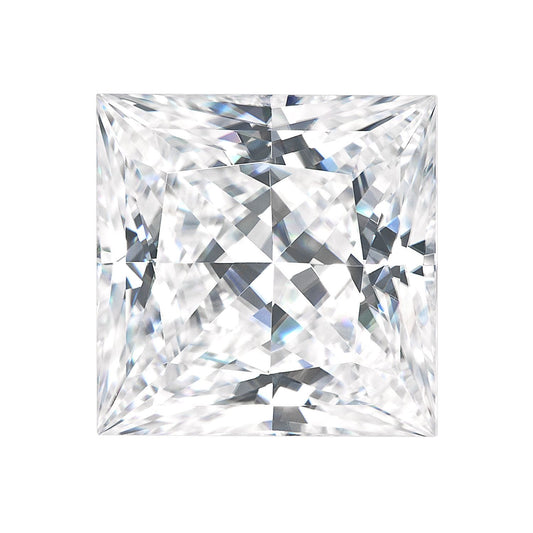 Princess Cut Certified Moissanite Diamond D VVS1