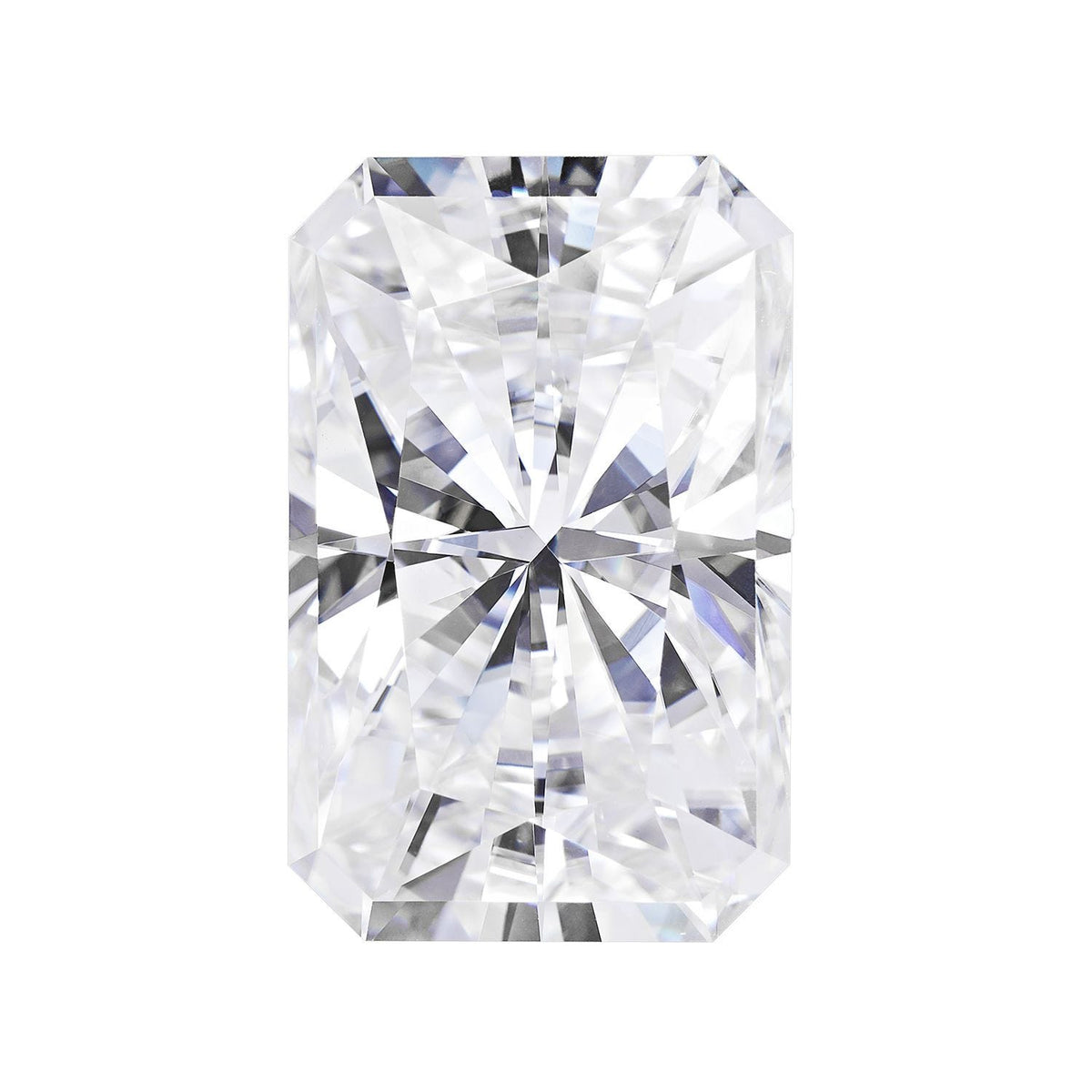 Radiant Cut Certified Moissanite Diamond D VVS1