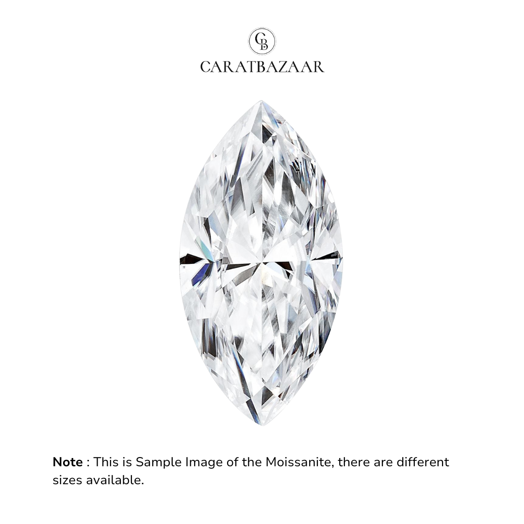 Marquise Cut Certified Moissanite Diamond D VVS1