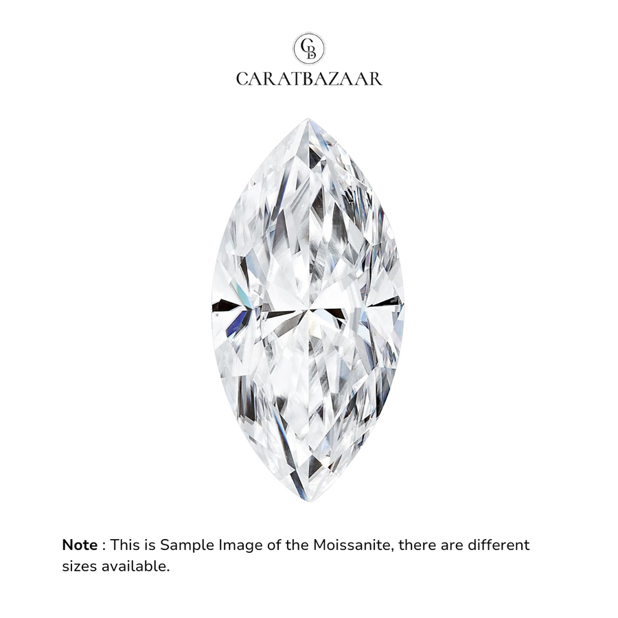 Marquise Cut Certified Moissanite Diamond D VVS1