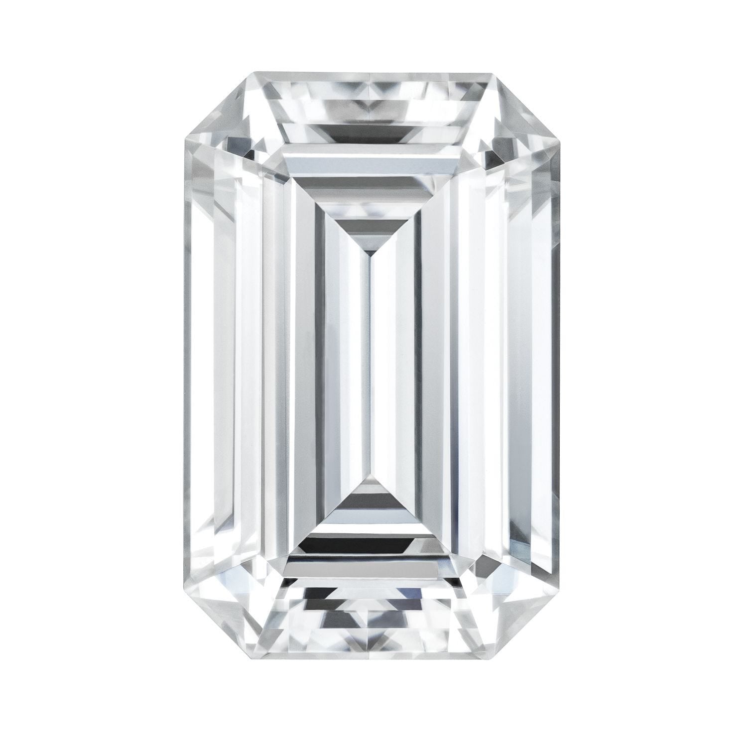 Emerald Cut Certified Moissanite Diamond D VVS1 – Caratbazaar