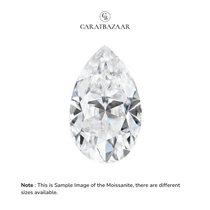 Pear Cut Certified Moissanite Diamond D VVS1