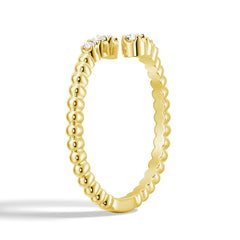 Round Cut Moissanite Diamond Wedding Band Sterling Silver Ring