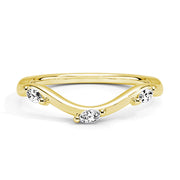 Marquise Cut Moissanite Diamond Wedding Band 14K Gold Ring