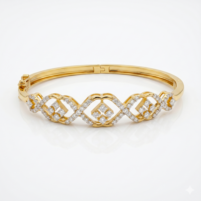 Simple Elegance Moissanite Diamond Fashion Sterling Silver Bracelet