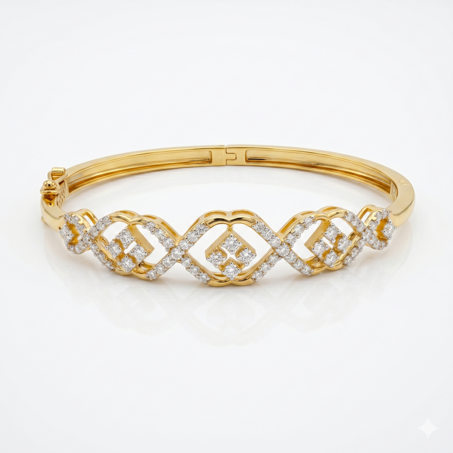 Simple Elegance Moissanite Diamond Fashion Sterling Silver Bracelet