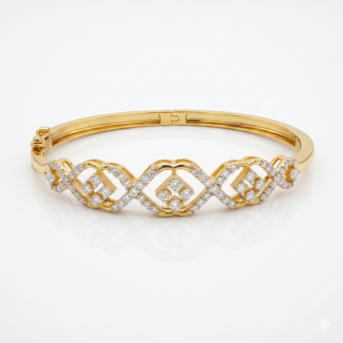 Simple Elegance Moissanite Diamond Fashion Sterling Silver Bracelet