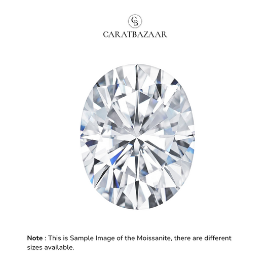 Oval Cut Certified Moissanite Diamond D VVS1