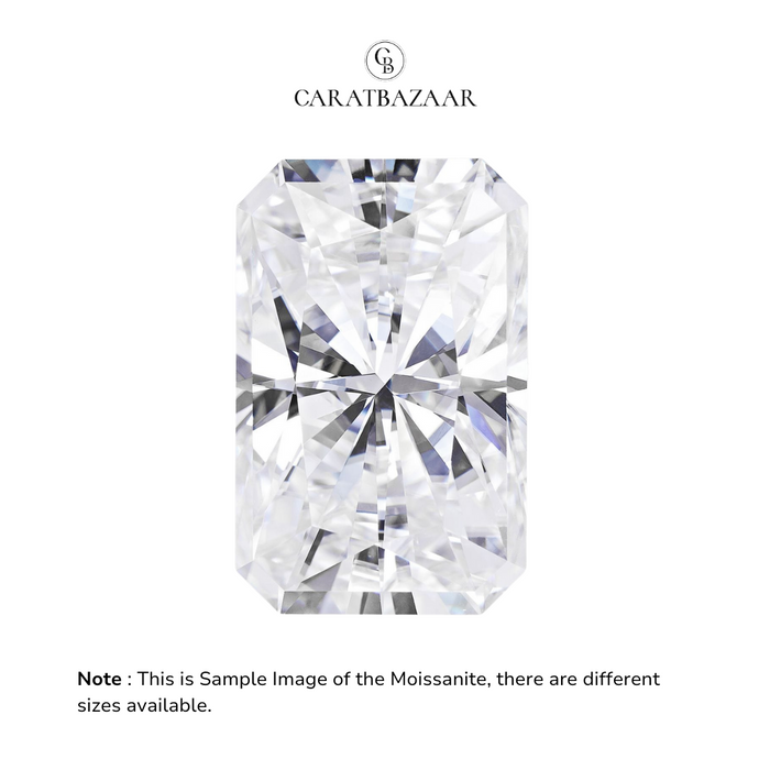 Radiant Cut Certified Moissanite Diamond D VVS1