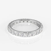 Affordable Round Cut Lab Grown Diamond Eternity 14k Gold Band Ring