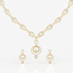 Aurelle Lab Grown Diamond Studded 14k Gold Necklace