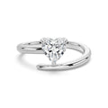 Heart Cut Lab Grown Diamond Solitaire 14K Gold Ring