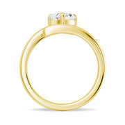 Heart Cut Moissanite Diamond Solitaire 14K Gold Ring