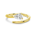 Pear Cut Moissanite Diamond East-West 14K Gold Ring