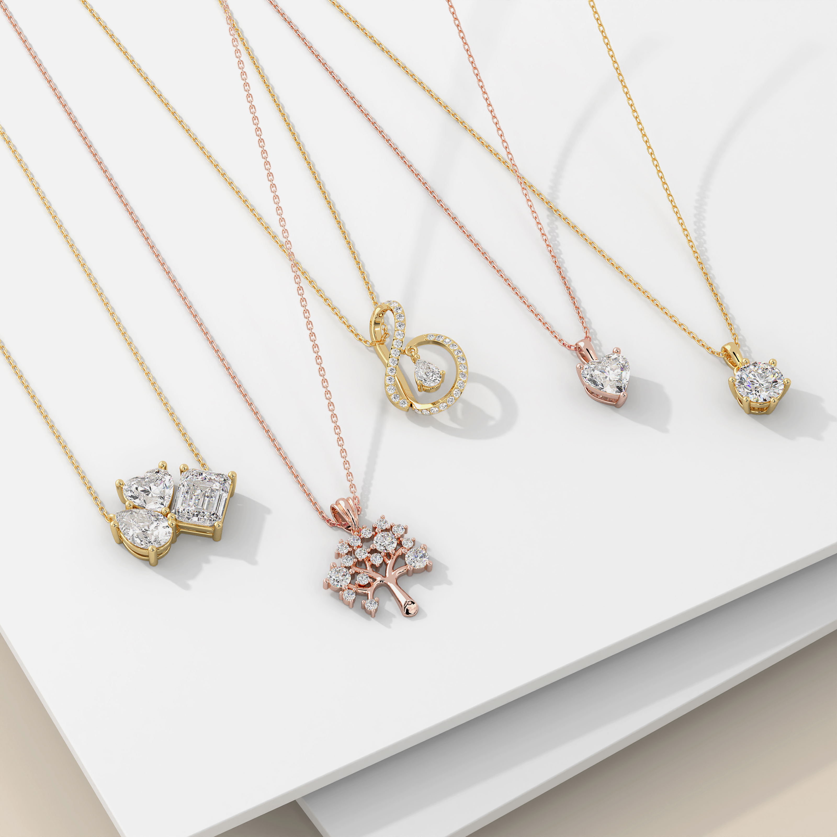 Moissanite Silver Pendants