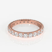 Buy Affordable Round Cut Lab Grown Diamond Eternity 14k Gold Band Ring