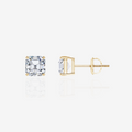 Buy Asscher Cut Moissanite Diamond Stud 18k Gold Earrings