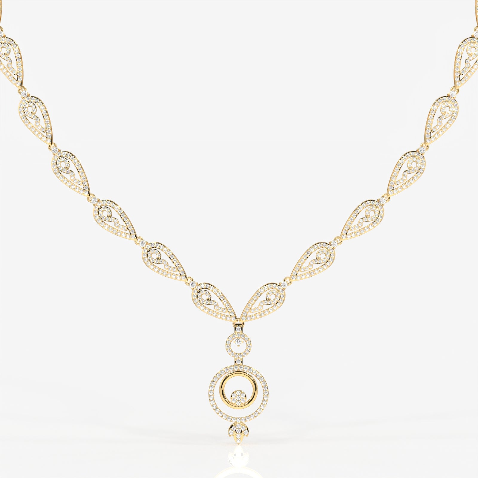 Buy Aurelle Lab Grown Diamond Studded 14k Gold Necklace