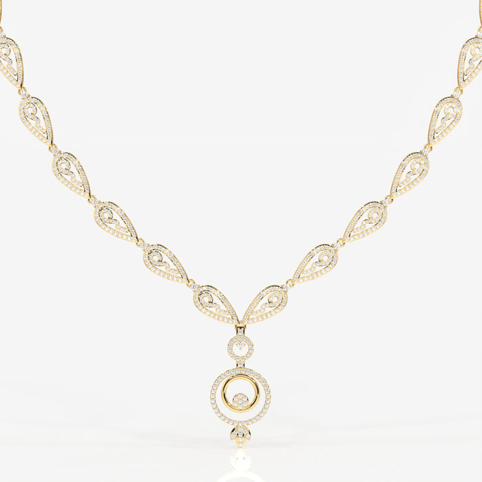 Buy Aurelle Lab Grown Diamond Studded 14k Gold Necklace