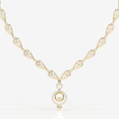 Buy Aurelle Lab Grown Diamond Studded 14k Gold Necklace