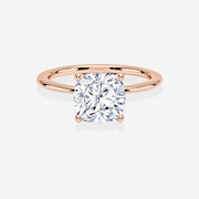 Buy Caratbazaar Cushion Cut Moissanite Diamond Solitaire Engagement Sterling Silver Ring