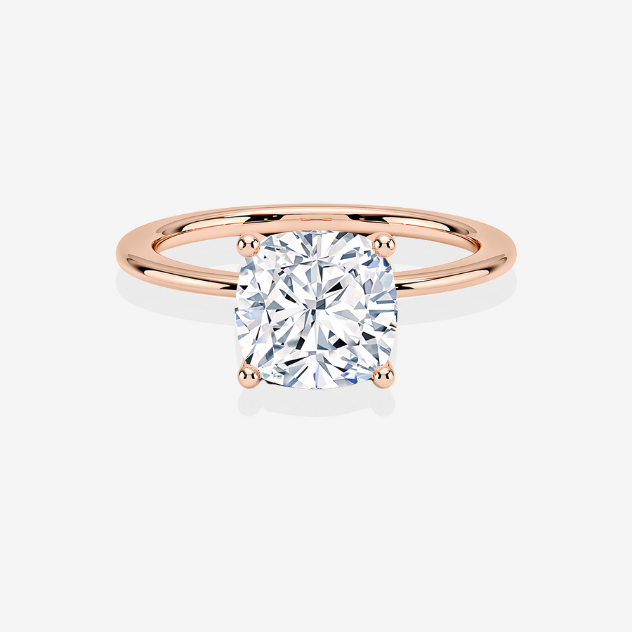 Buy Caratbazaar Cushion Cut Moissanite Diamond Solitaire Engagement Sterling Silver Ring