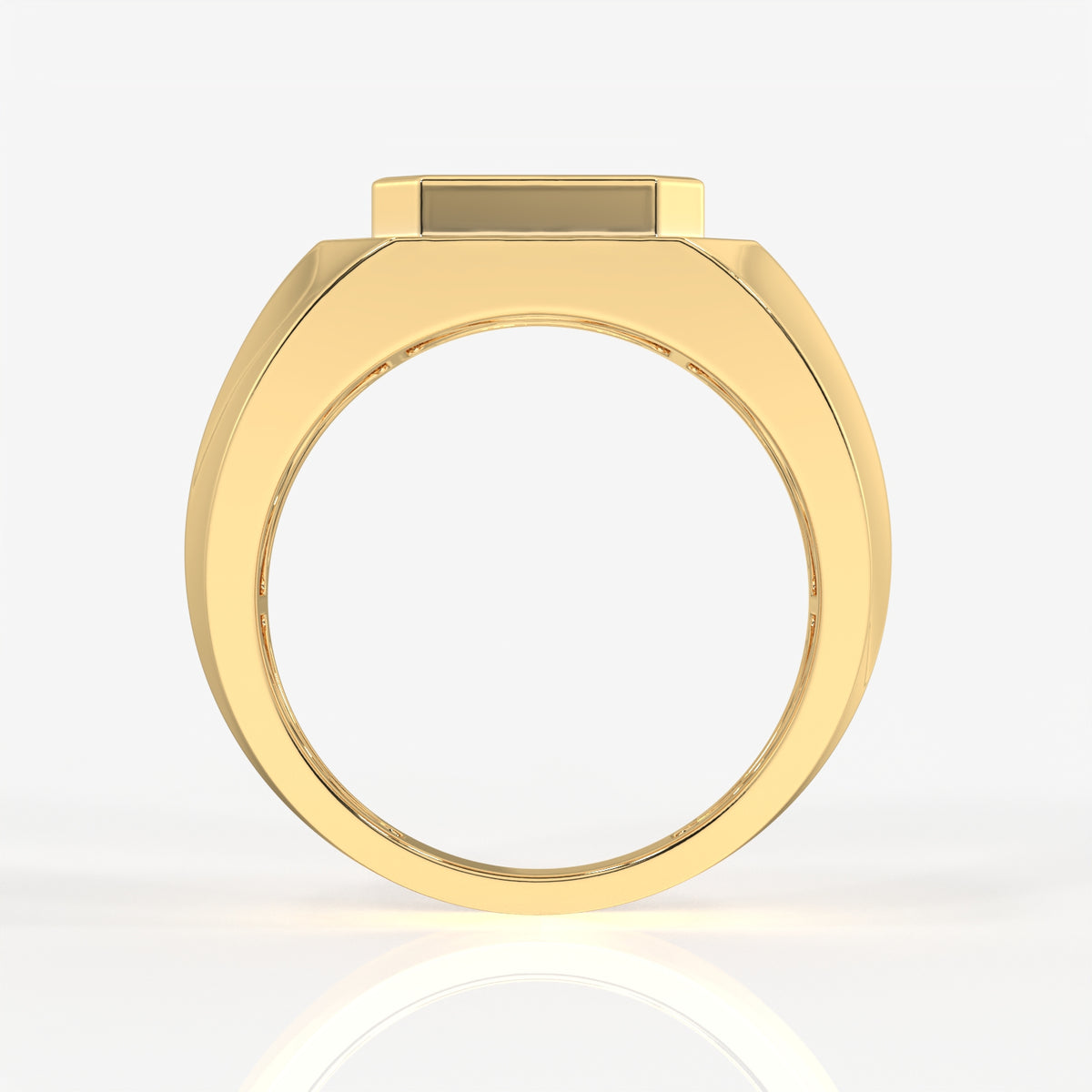 Buy Caratbazaar Emerald Cut Moissanite Diamond 18k Gold Ring