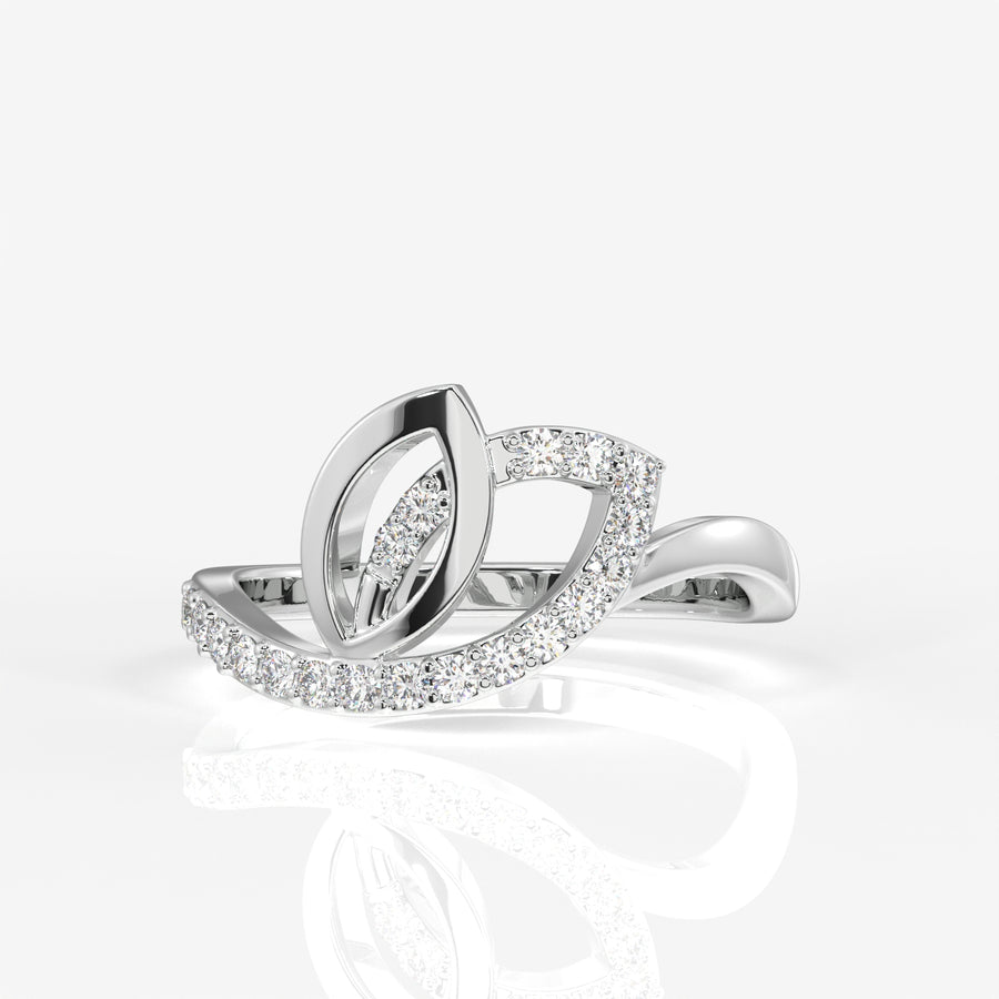 Buy Caratbazaar Floral Grace Lab Grown Diamond 14k Gold Ring