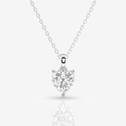 Buy Caratbazaar Heart Cut Lab Grown Diamond Solitaire 14k Gold Pendant