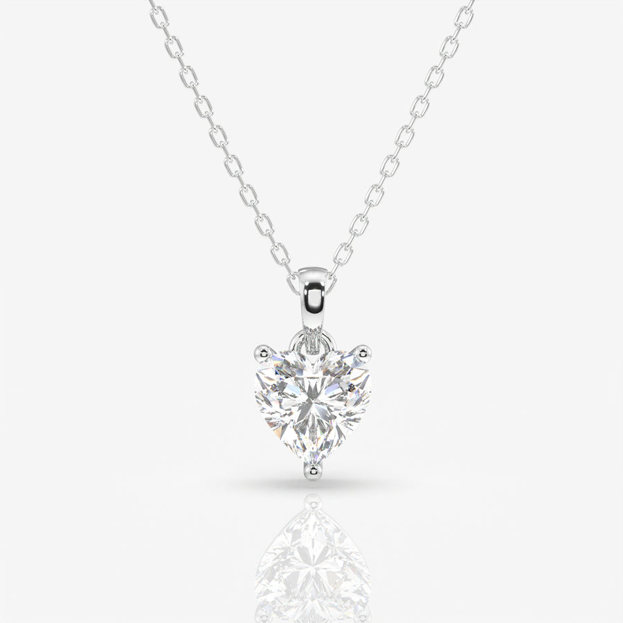Buy Caratbazaar Heart Cut Lab Grown Diamond Solitaire 14k Gold Pendant