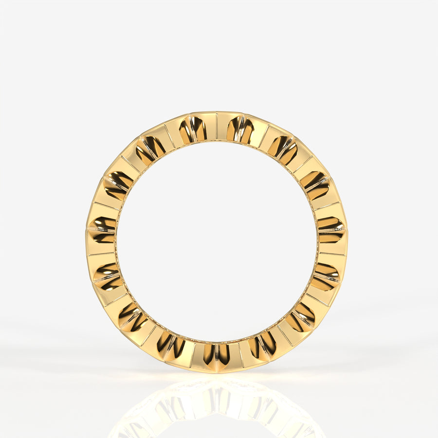 Buy Caratbazaar Heart Cut Moissanite Diamond Eternity Band 18K Gold Ring