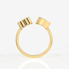 Buy Caratbazaar Heart Cut Moissanite Diamond Toi Moi 18K Gold Ring